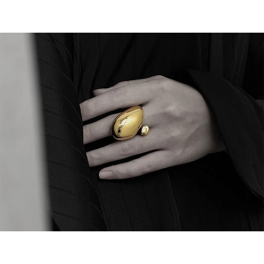 Bague oversize laiton